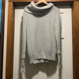 Gray knit sweater
